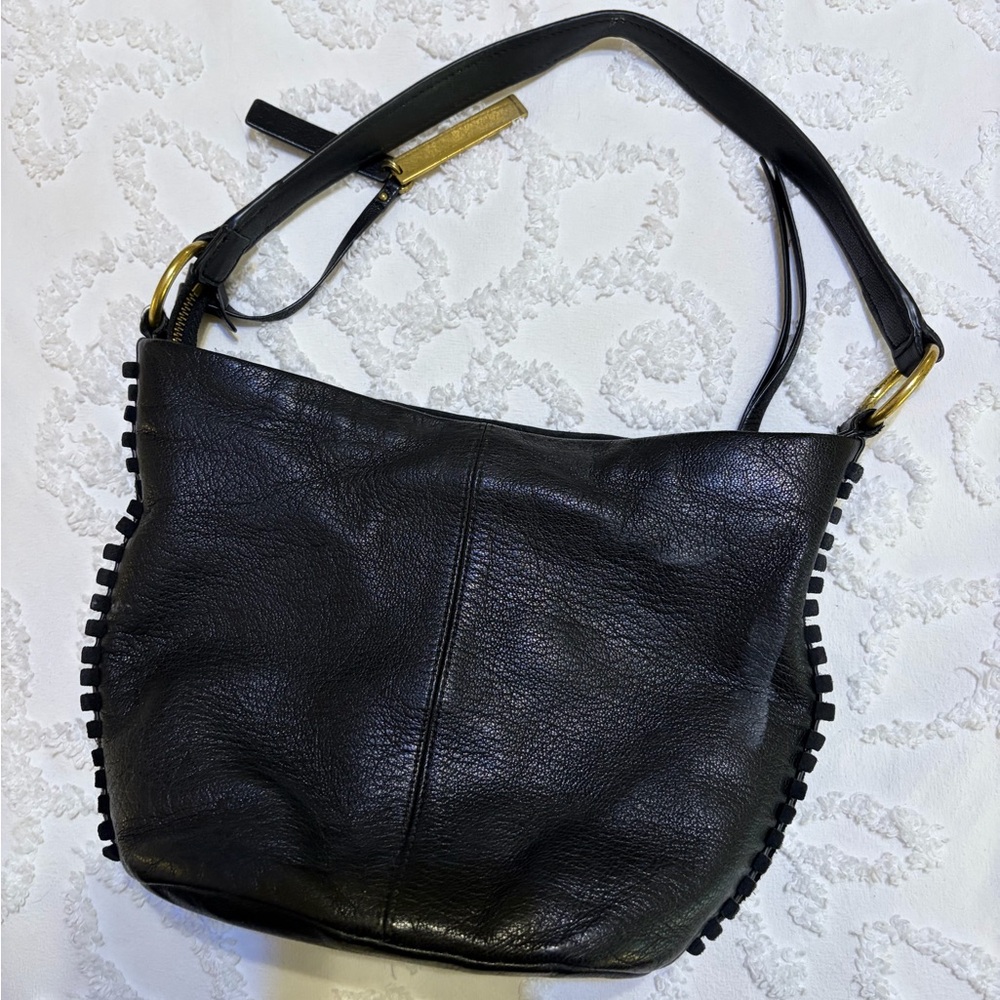 Vince Camuto Black Leather Shoulder Bag